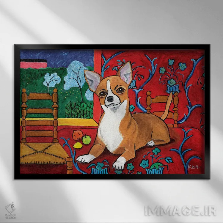 تابلو دکوراتیو چی واوا موتیسه اثر گرچن کیش سرانو - نمای قابدار مشکی