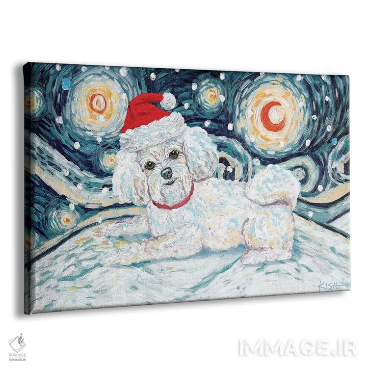 تابلو دکوراتیو بیشان در یک شب برفی اثر گرچن کیش سرانو - نمای پرسپکتیو محصول