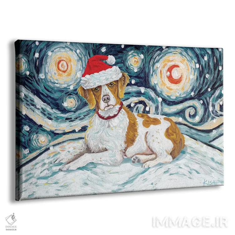 تابلو دکوراتیو بریتانی در یک شب برفی اثر گرچن کیش سرانو - نمای پرسپکتیو محصول