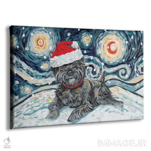 تابلو دکوراتیو کرن تریر در یک شب برفی اثر گرچن کیش سرانو - نمای پرسپکتیو محصول