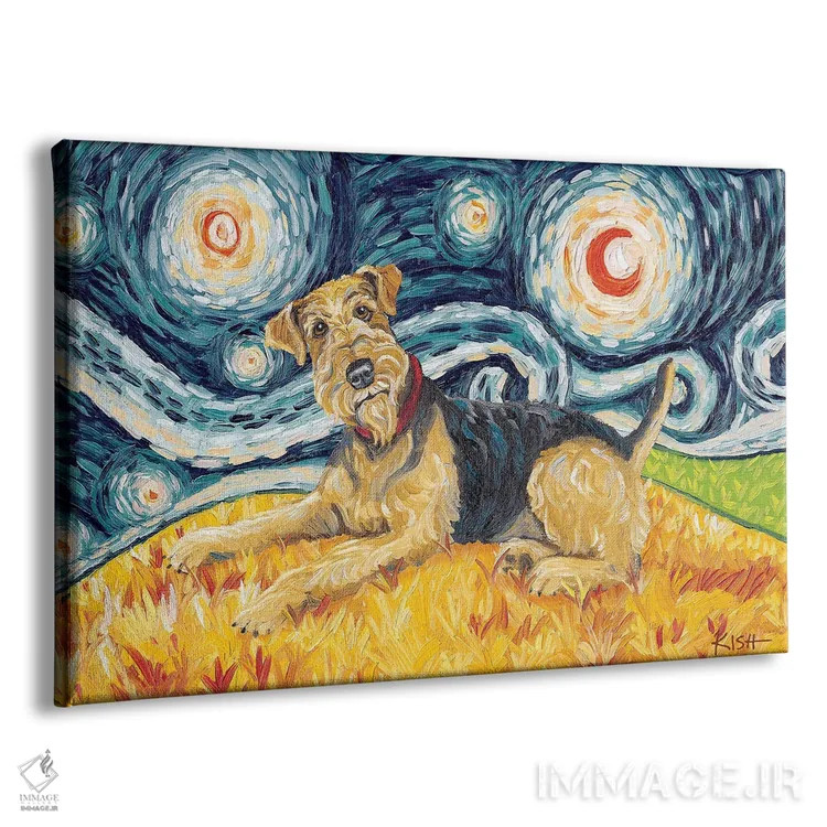 تابلو دکوراتیو تریر ایردل در یک شب پرستاره اثر گرچن کیش سرانو - نمای پرسپکتیو محصول