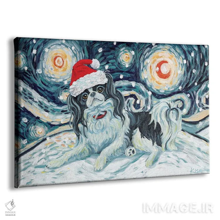 تابلو دکوراتیو ژاپنی چین در یک شب برفی اثر گرچن کیش سرانو - نمای پرسپکتیو محصول