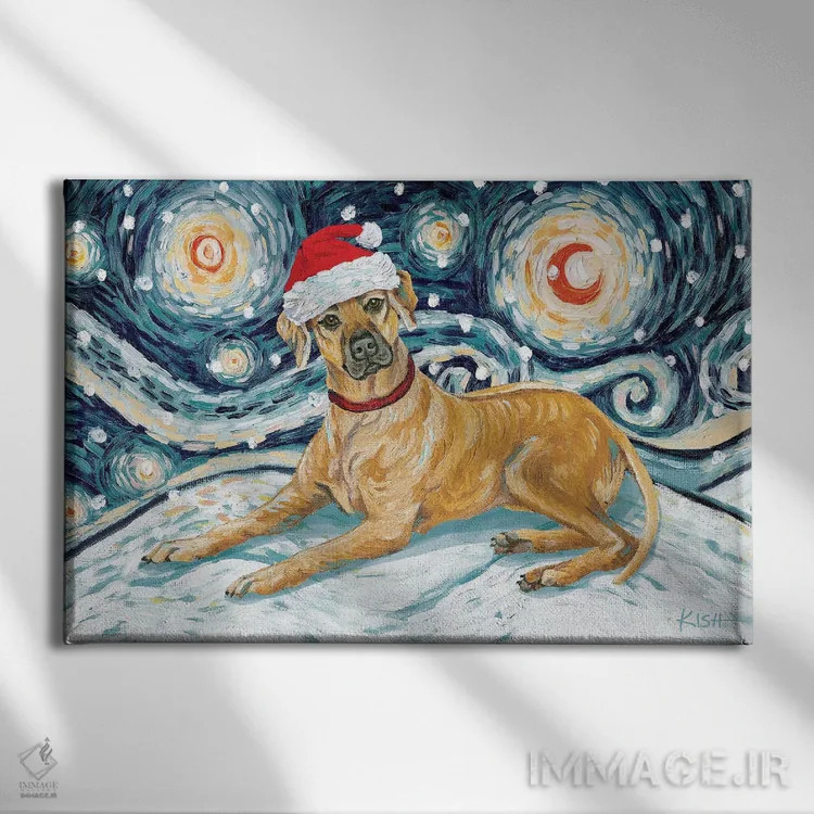 تابلو دکوراتیو رودزیان ریجبک در یک شب برفی اثر گرچن کیش سرانو - نمای روبهرو روی دیوار