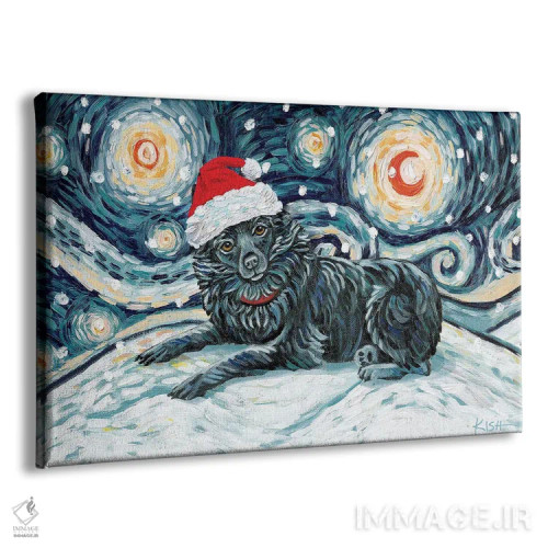 تابلو دکوراتیو شیپرک در یک شب برفی اثر گرچن کیش سرانو - نمای پرسپکتیو محصول