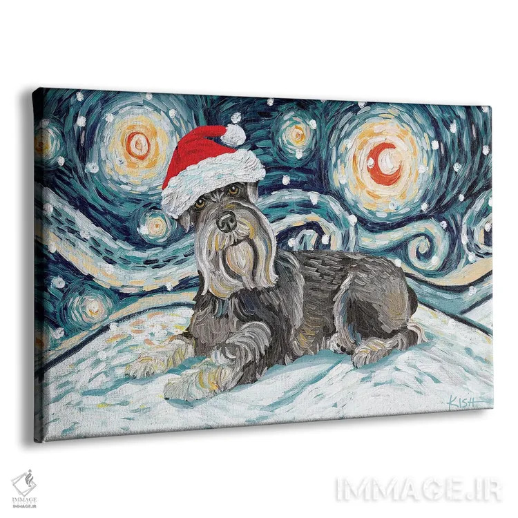 تابلو دکوراتیو شنوزر در یک شب برفی اثر گرچن کیش سرانو - نمای پرسپکتیو محصول