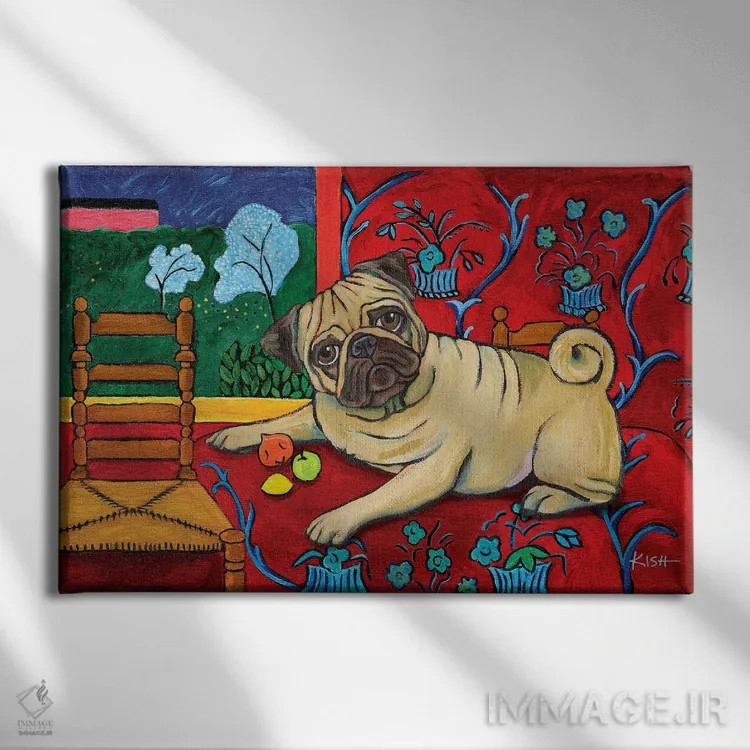 تابلو دکوراتیو پاگ موتیس اثر گرچن کیش سرانو - نمای روبهرو روی دیوار