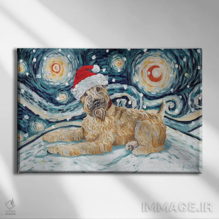 تابلو دکوراتیو تریر ویتن در یک شب برفی اثر گرچن کیش سرانو - نمای روبهرو روی دیوار