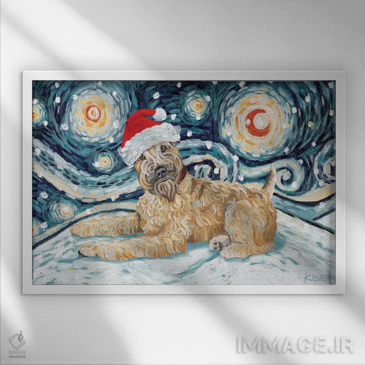 تابلو دکوراتیو تریر ویتن در یک شب برفی اثر گرچن کیش سرانو - نمای قابدار سفید