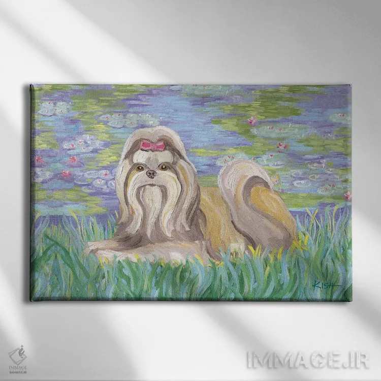 تابلو دکوراتیو شیه تزو بونیت اثر گرچن کیش سرانو - نمای روبهرو روی دیوار