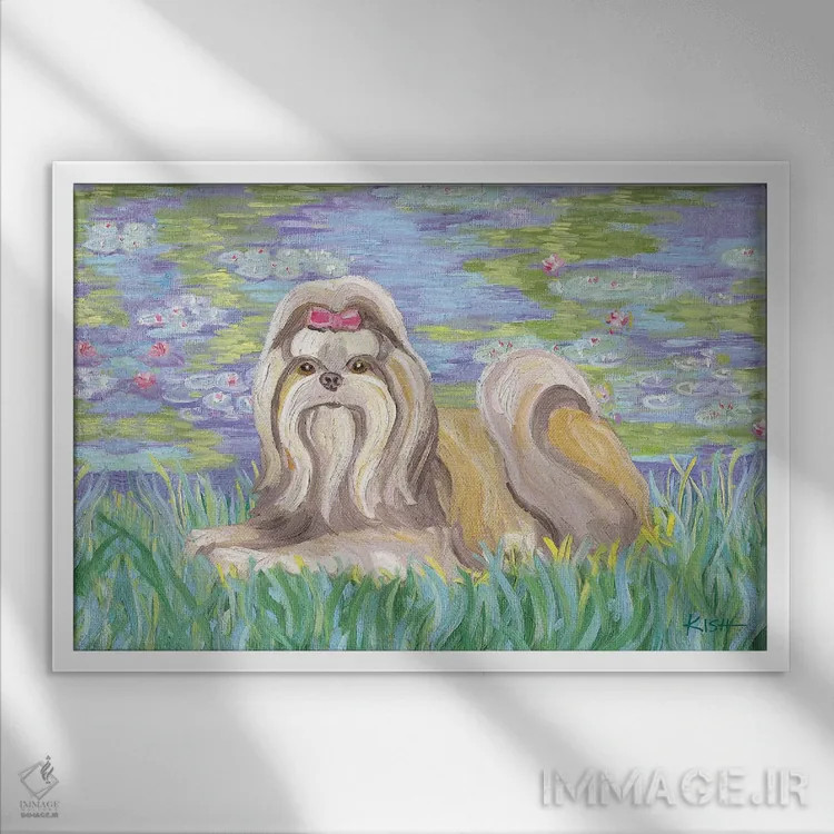 تابلو دکوراتیو شیه تزو بونیت اثر گرچن کیش سرانو - نمای قابدار سفید