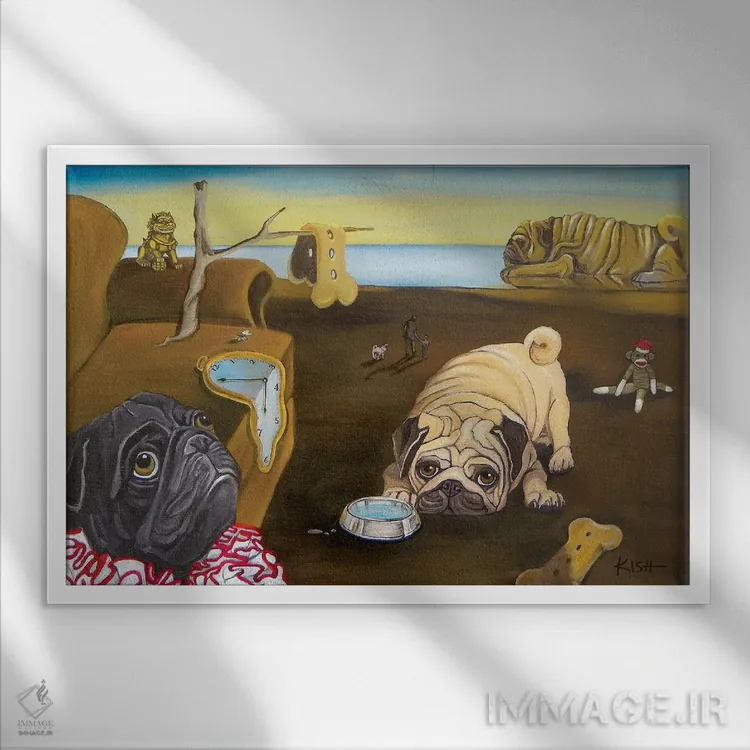 تابلو دکوراتیو پایداری پاگ اثر گرچن کیش سرانو - نمای قابدار سفید