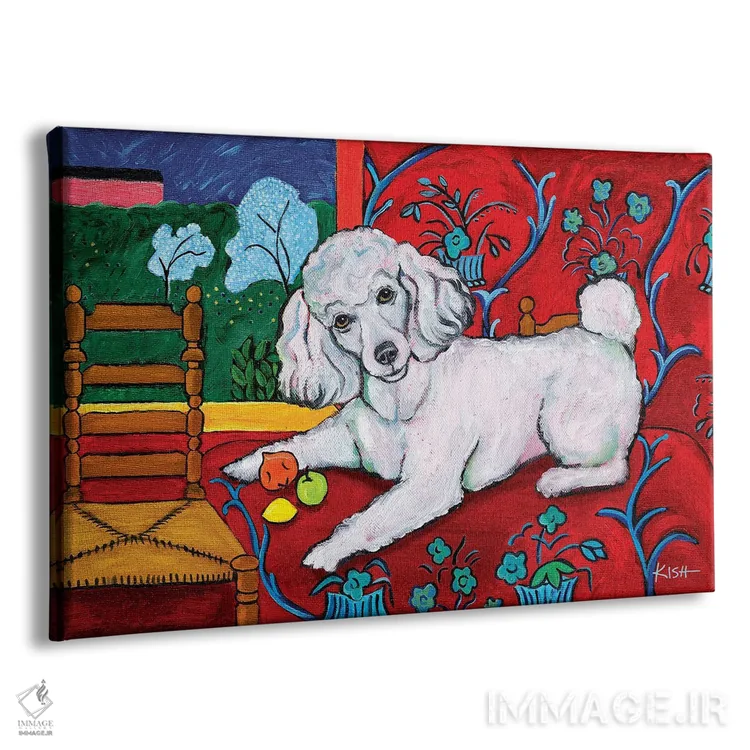 تابلو دکوراتیو پودل موتیس اثر گرچن کیش سرانو - نمای پرسپکتیو محصول