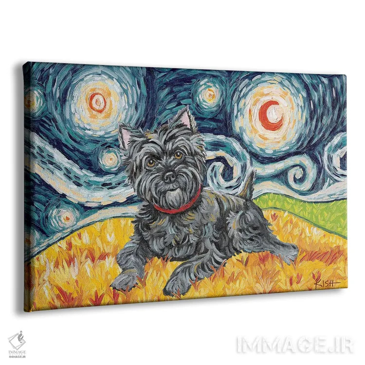 تابلو دکوراتیو تیرر کرن در یک شب پرستاره اثر گرچن کیش سرانو - نمای پرسپکتیو محصول