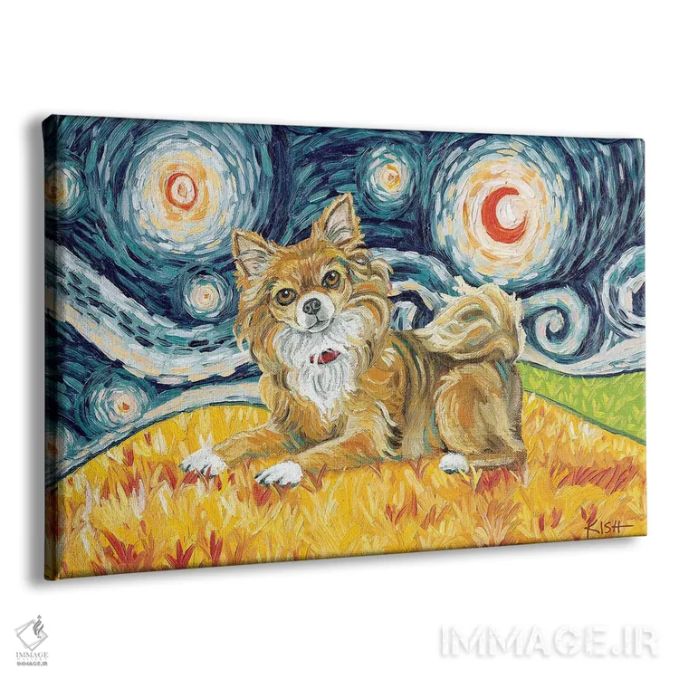 تابلو دکوراتیو چی واوا در یک شب پرستاره اثر گرچن کیش سرانو - نمای پرسپکتیو محصول