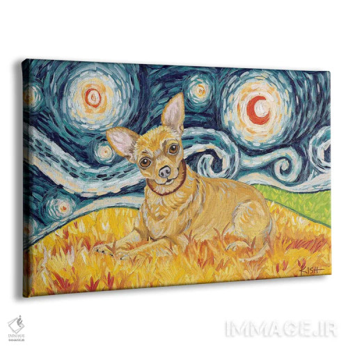 تابلو دکوراتیو چی واوا در یک شب پرستاره اثر گرچن کیش سرانو - نمای پرسپکتیو محصول