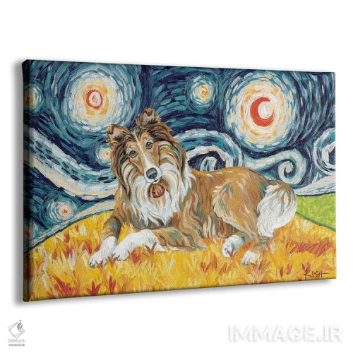 تابلو دکوراتیو کولی در یک شب پرستاره اثر گرچن کیش سرانو - نمای پرسپکتیو محصول