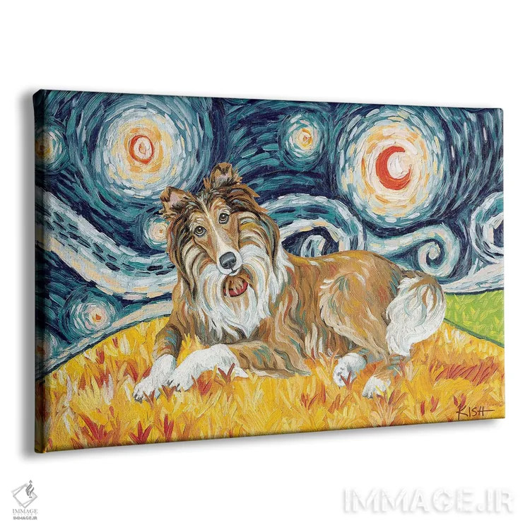 تابلو دکوراتیو کولی در یک شب پرستاره اثر گرچن کیش سرانو - نمای پرسپکتیو محصول