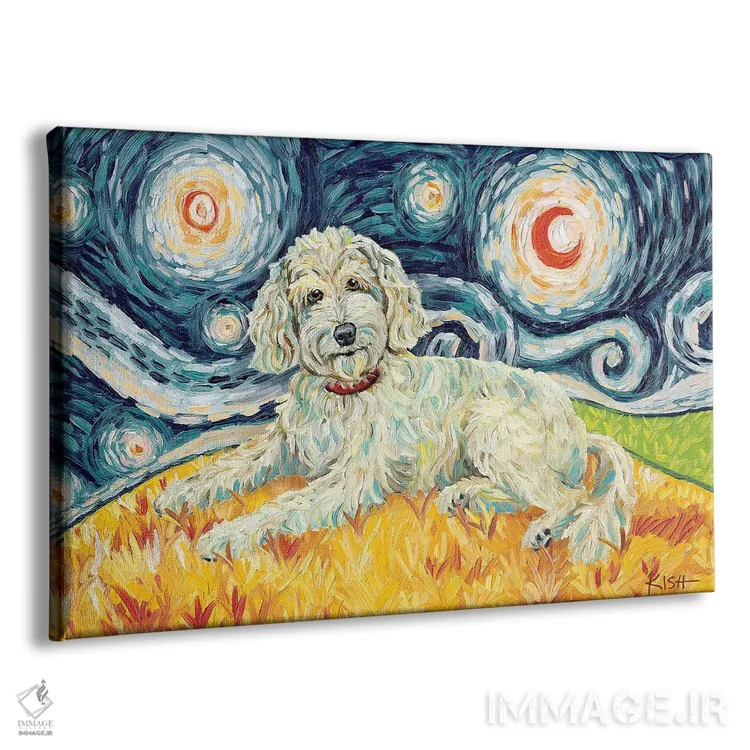 تابلو دکوراتیو دودل در یک شب پرستاره اثر گرچن کیش سرانو - نمای پرسپکتیو محصول