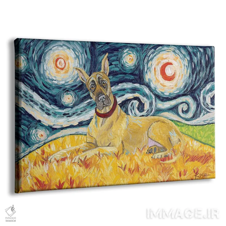 تابلو دکوراتیو گریت باور در یک شب پرستاره اثر گرچن کیش سرانو - نمای پرسپکتیو محصول