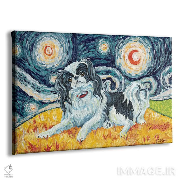 تابلو دکوراتیو ژاپنی چین در یک شب پرستاره اثر گرچن کیش سرانو - نمای پرسپکتیو محصول