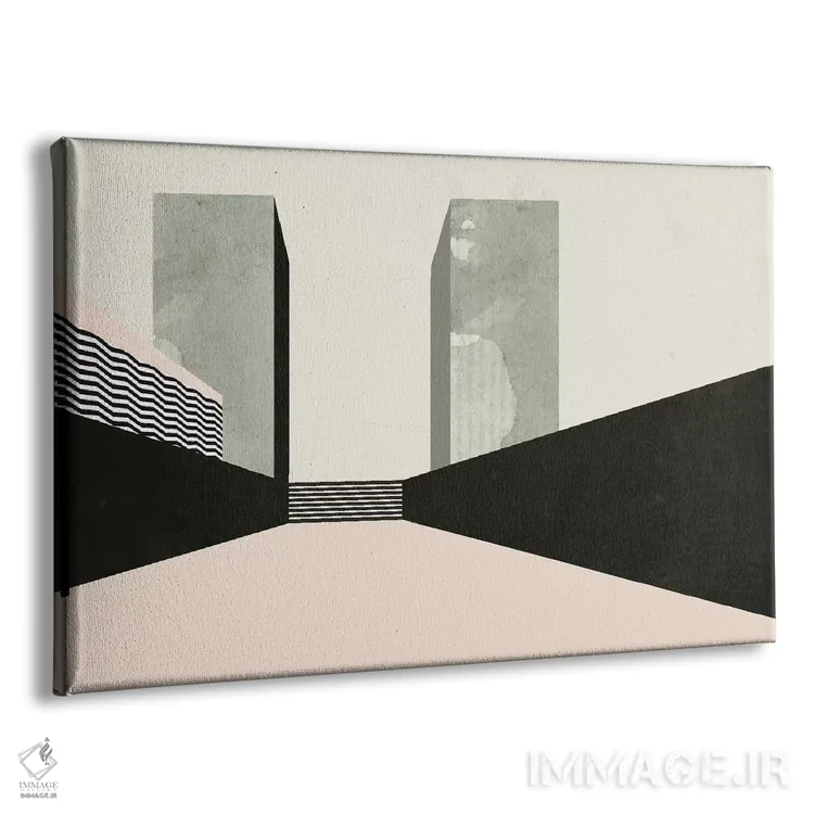 تابلو انتزاعی نیویورک گرافیکی ۳ اثر گرین لیلی - نمای پرسپکتیو محصول