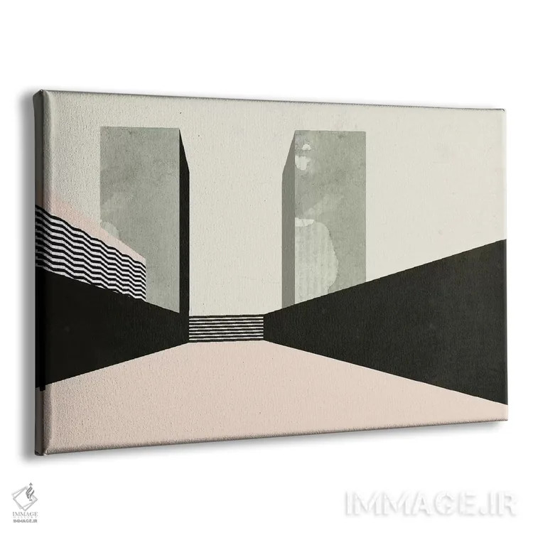 تابلو انتزاعی نیویورک گرافیکی ۳ اثر گرین لیلی - نمای پرسپکتیو محصول