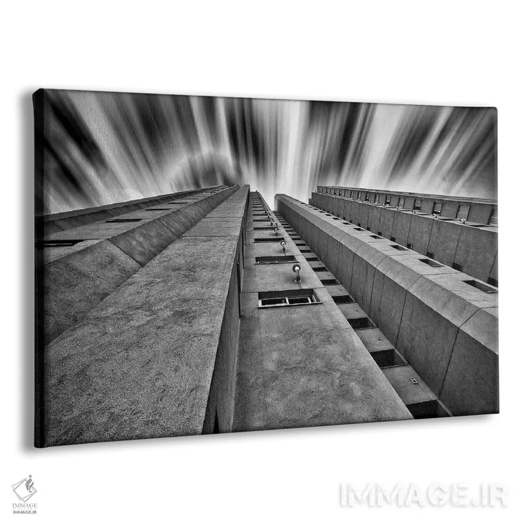 تابلو دکوراتیو عکاسی نوردهی طولانی ساختمان شماره ۲ اثر گلاوکو منهالی - نمای پرسپکتیو محصول