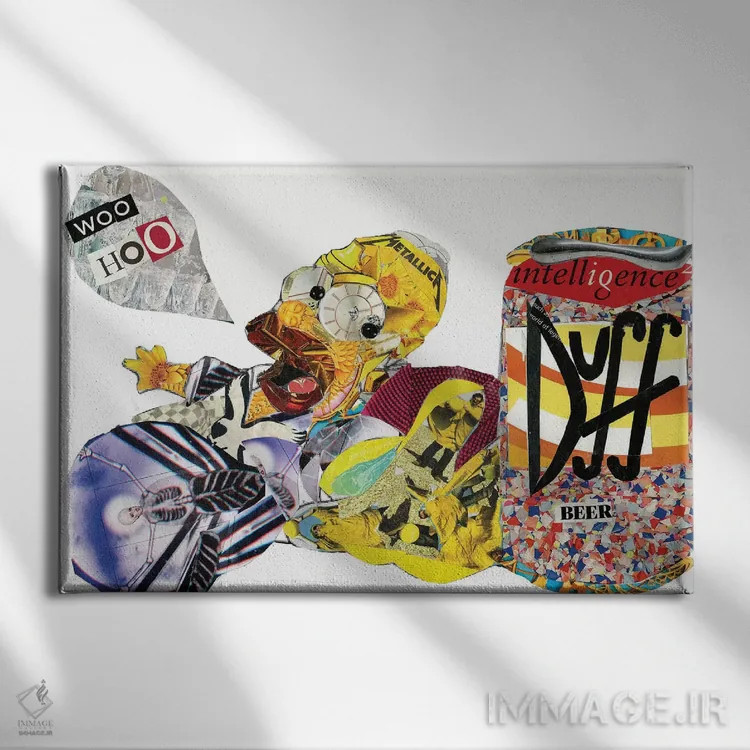 تابلو دکوراتیو هومر سیمپسون اثر گلیل - نمای روبهرو روی دیوار