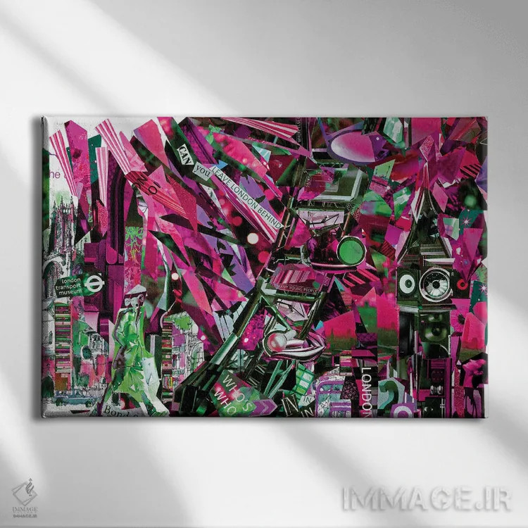 تابلو دکوراتیو روز بارانی در لندن اثر گلیل - نمای روبهرو روی دیوار