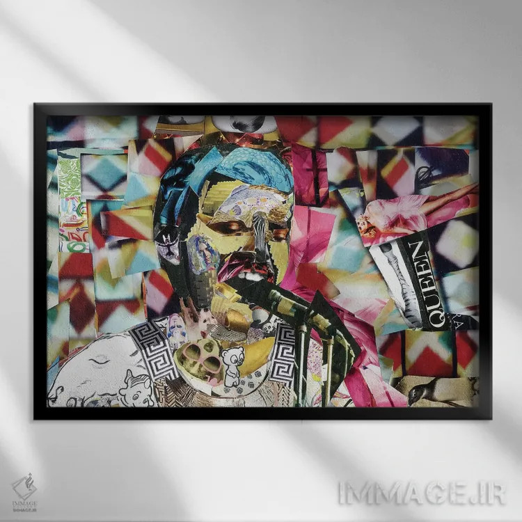 تابلو دکوراتیو فردی ۲ اثر گلیل - نمای قابدار مشکی