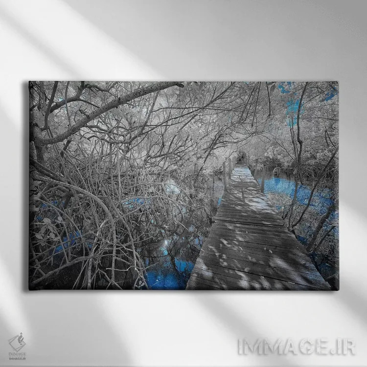 تابلو دکوراتیو پیاده رو چوبی اثر گلاوکو منهالی - نمای روبهرو روی دیوار