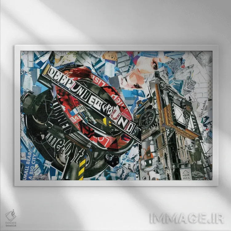 تابلو دکوراتیو لندن ۳ اثر گلیل - نمای قابدار سفید