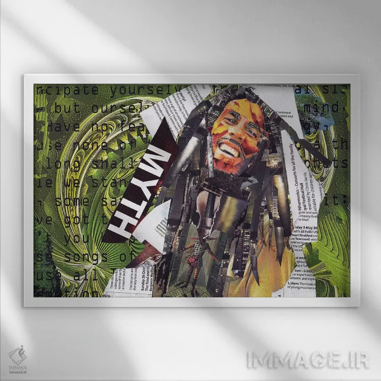 تابلو دکوراتیو مارلی ۱ اثر گلیل - نمای قابدار سفید