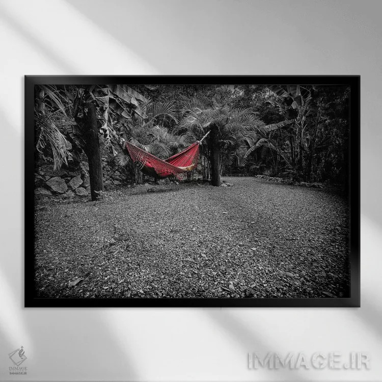 تابلو دکوراتیو آرامش بگیر اثر گلاوکو منهالی - نمای قابدار مشکی