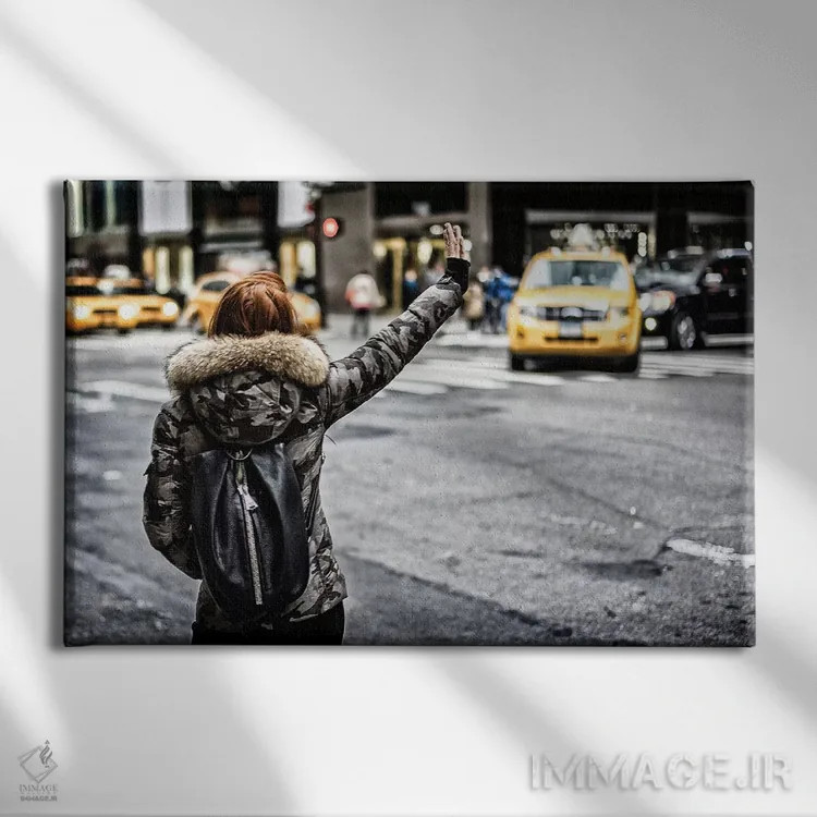 تابلو دکوراتیو تاکسی اثر گلاوکو منهالی - نمای روبهرو روی دیوار