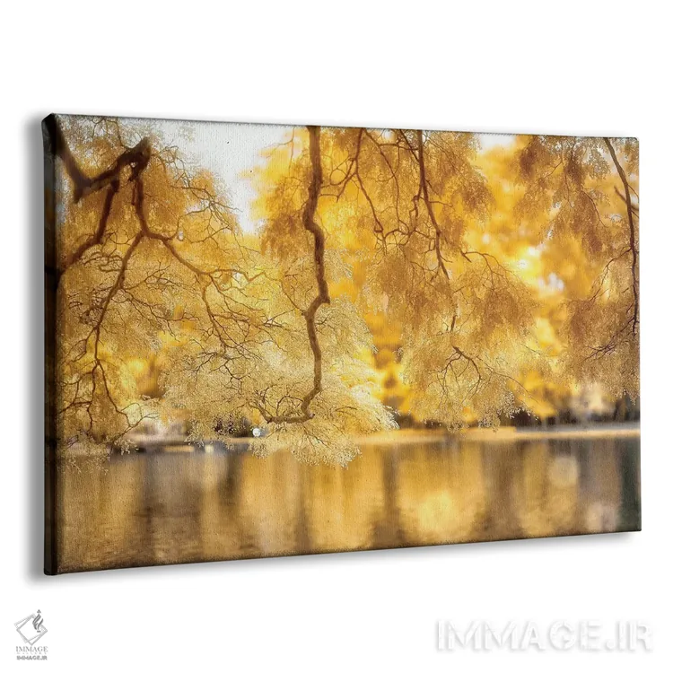 تابلو دکوراتیو برگ های زرد اثر گلاوکو منهالی - نمای پرسپکتیو محصول