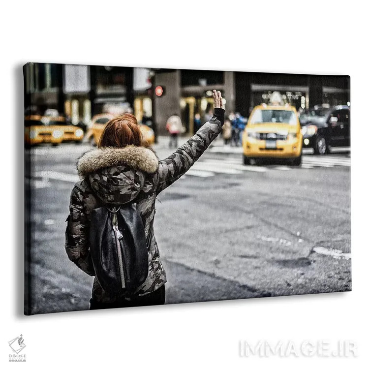 تابلو دکوراتیو تاکسی اثر گلاوکو منهالی - نمای پرسپکتیو محصول