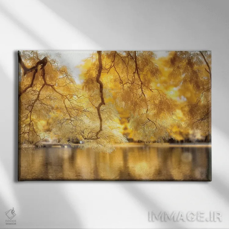 تابلو دکوراتیو برگ ها اثر گلاوکو منهالی - نمای روبهرو روی دیوار