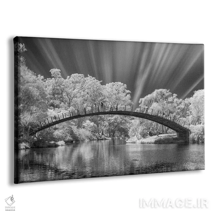 تابلو دکوراتیو پل سیاه و سفید اثر گلاوکو منهالی - نمای پرسپکتیو محصول