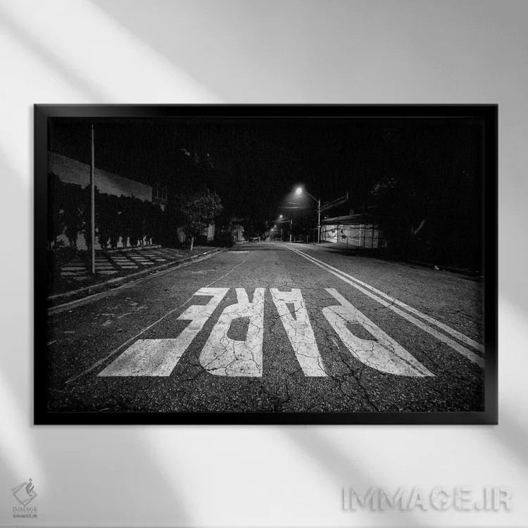 تابلو دکوراتیو عکاسی خیابانی ۶ اثر گلاوکو منهالی - نمای قابدار مشکی