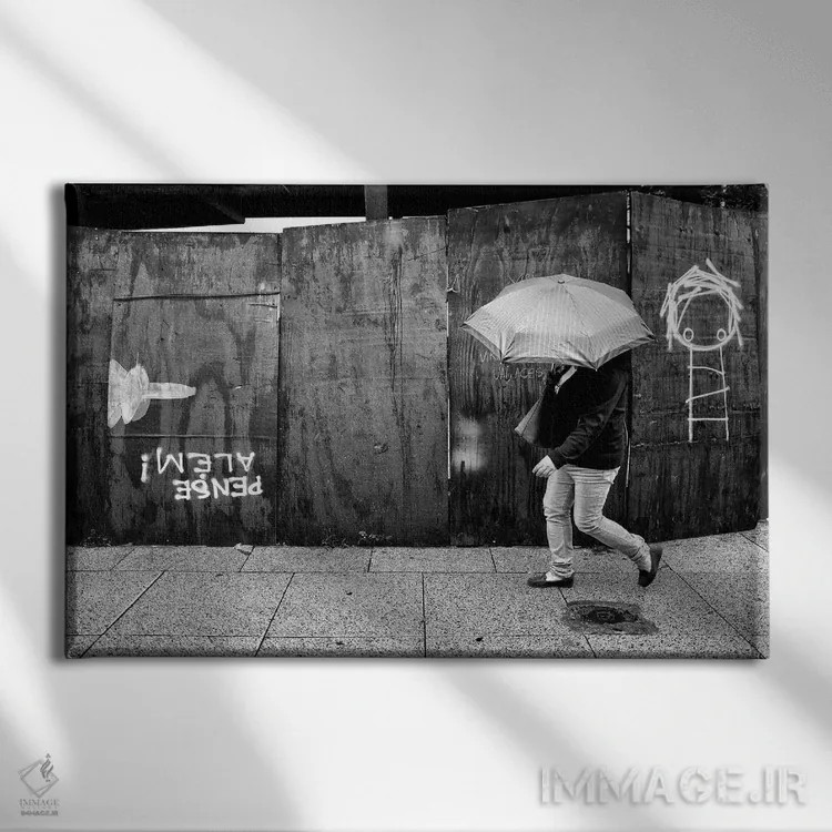 تابلو دکوراتیو عکاسی خیابانی ۴۹ اثر گلاوکو منهالی - نمای روبهرو روی دیوار