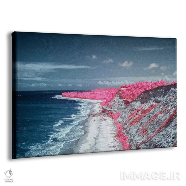 تابلو دکوراتیو ساحل سرخابی ساحلی اثر گلاوکو منهالی - نمای پرسپکتیو محصول