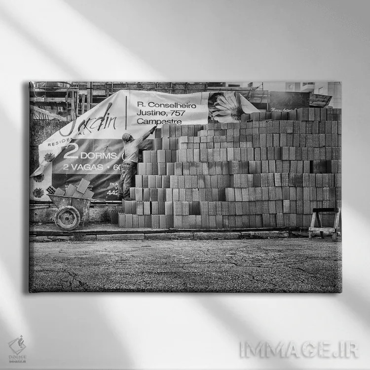 تابلو دکوراتیو عکاسی خیابانی ۱۳ اثر گلاوکو منهالی - نمای روبهرو روی دیوار