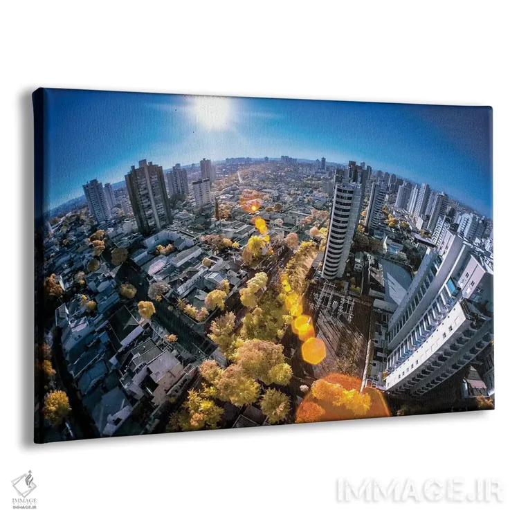 تابلو دکوراتیو لنز چشمی اثر گلاوکو منهالی - نمای پرسپکتیو محصول