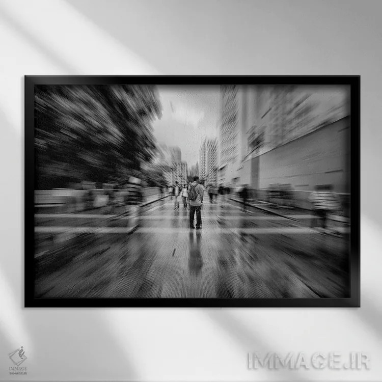 تابلو دکوراتیو عکاسی خیابانی ۴۱ اثر گلاوکو منهالی - نمای قابدار مشکی