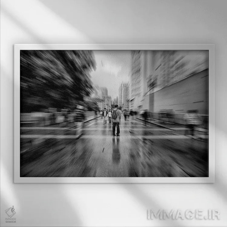 تابلو دکوراتیو عکاسی خیابانی ۴۱ اثر گلاوکو منهالی - نمای قابدار سفید