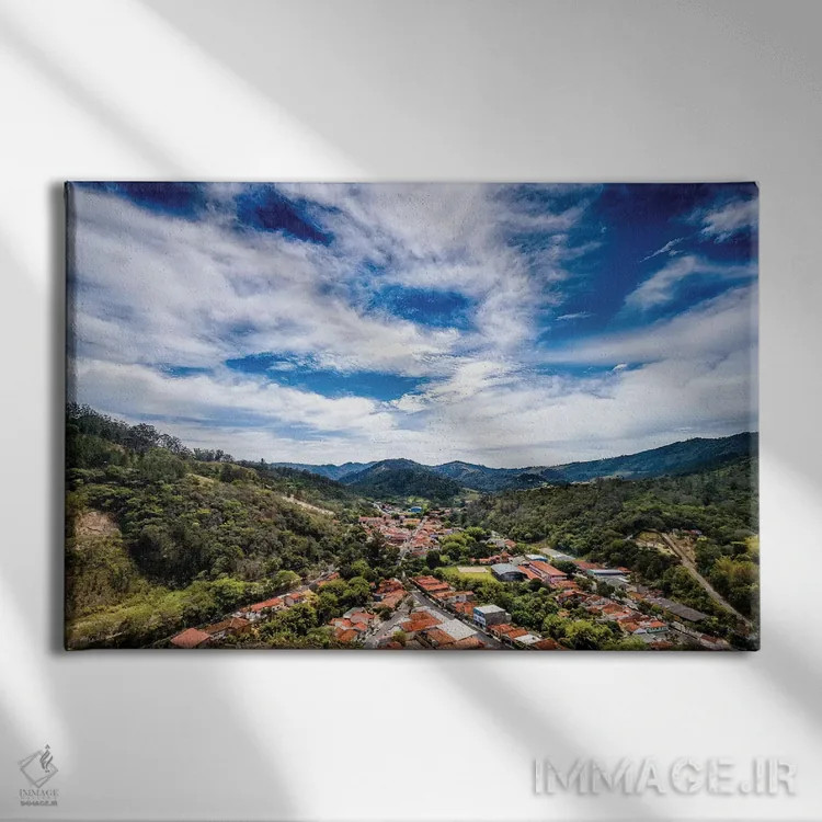 تابلو دکوراتیو منظره شماره ۱۱ اثر گلاوکو منهالی - نمای روبهرو روی دیوار