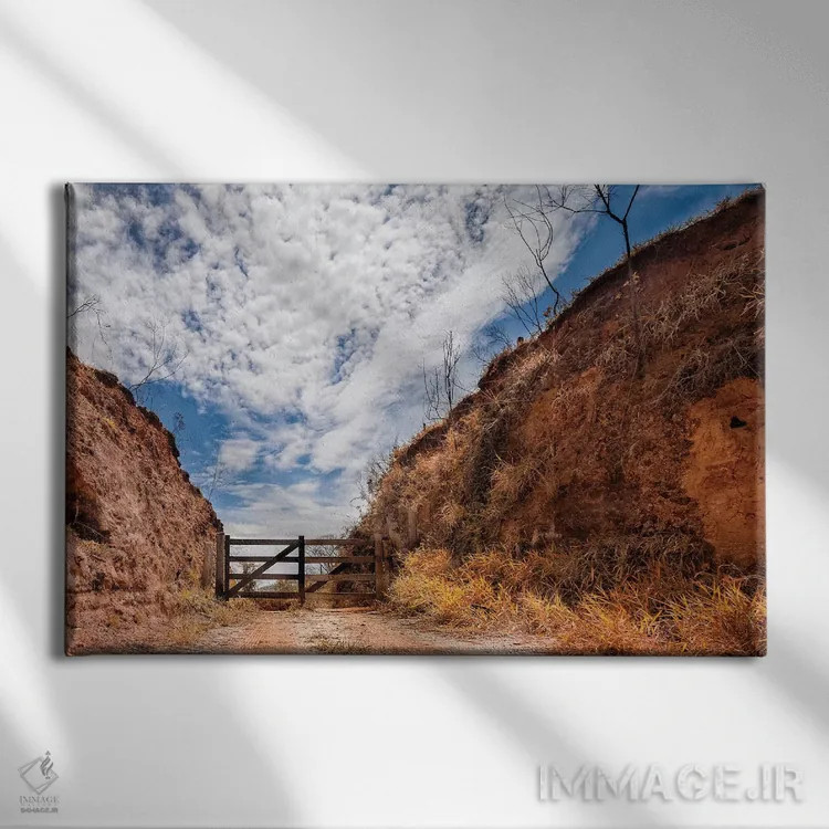 تابلو دکوراتیو منظره شماره ۱۸ اثر گلاوکو منهالی - نمای روبهرو روی دیوار