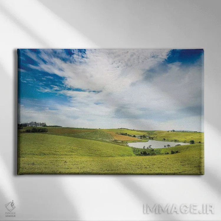 تابلو دکوراتیو منظره شماره ۱۹ اثر گلاوکو منهالی - نمای روبهرو روی دیوار