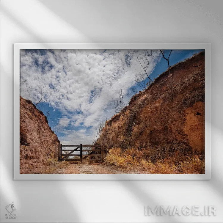 تابلو دکوراتیو منظره شماره ۱۸ اثر گلاوکو منهالی - نمای قابدار سفید